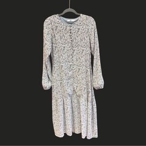 Epik from Junees Long Sleeve Speckled Midi Dress - White/Black